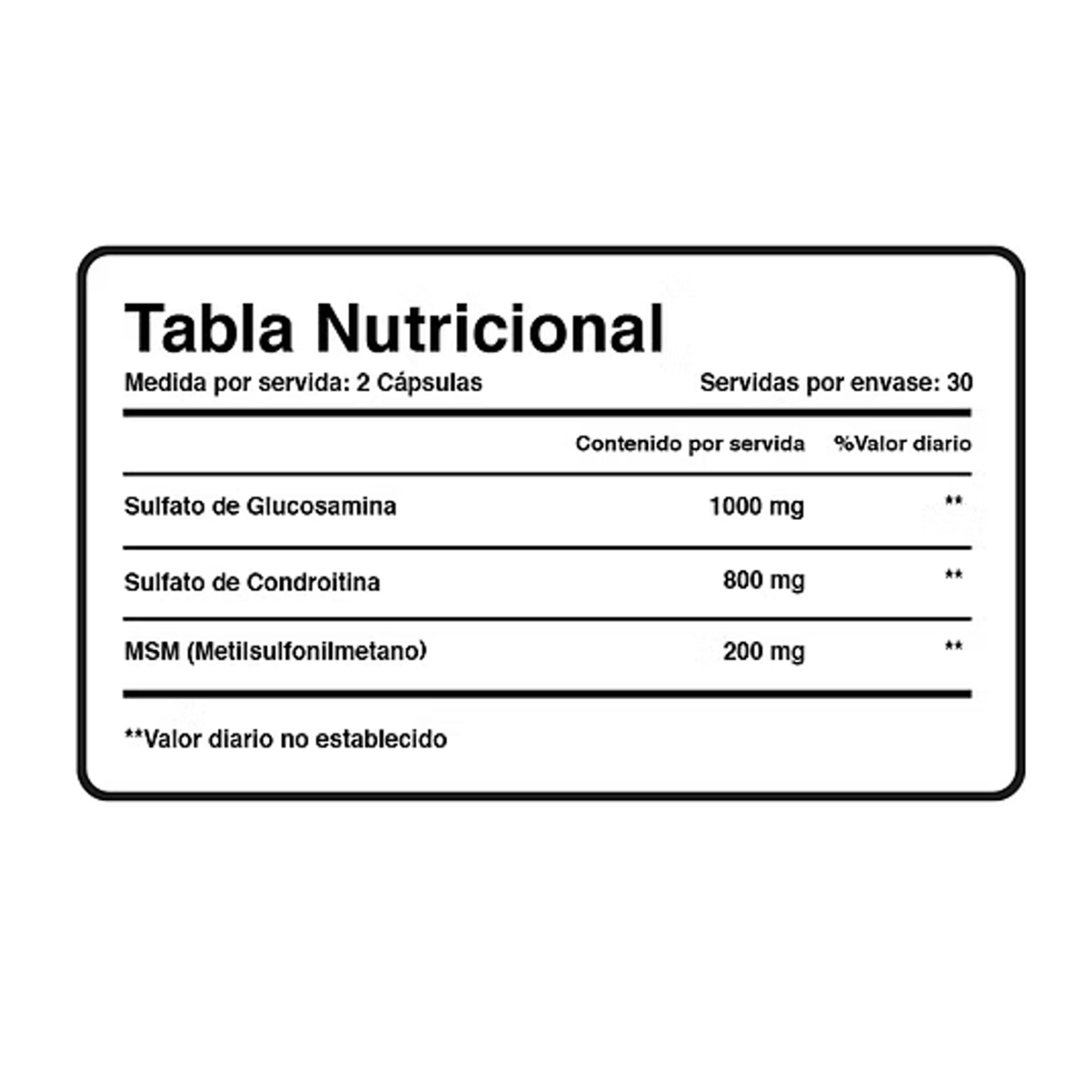 SUPER FLEX 2000 (glucosamina + condroitina + msm) - fco x 60 cap. 3