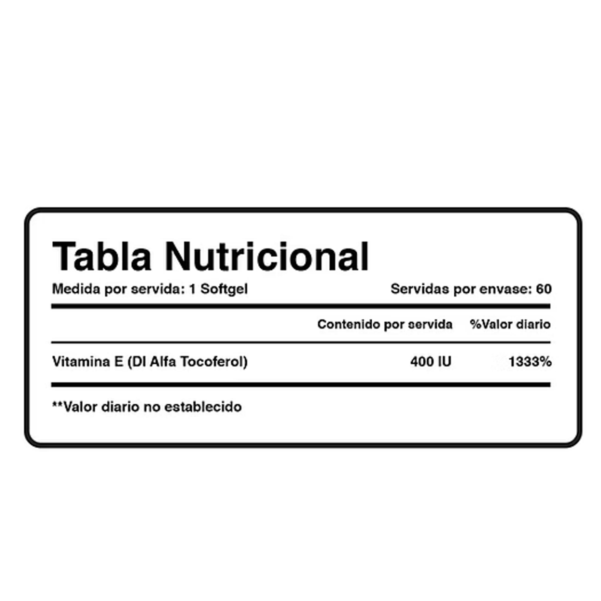 VITAMINA E * 400 IU - fco x 60 softgel 3