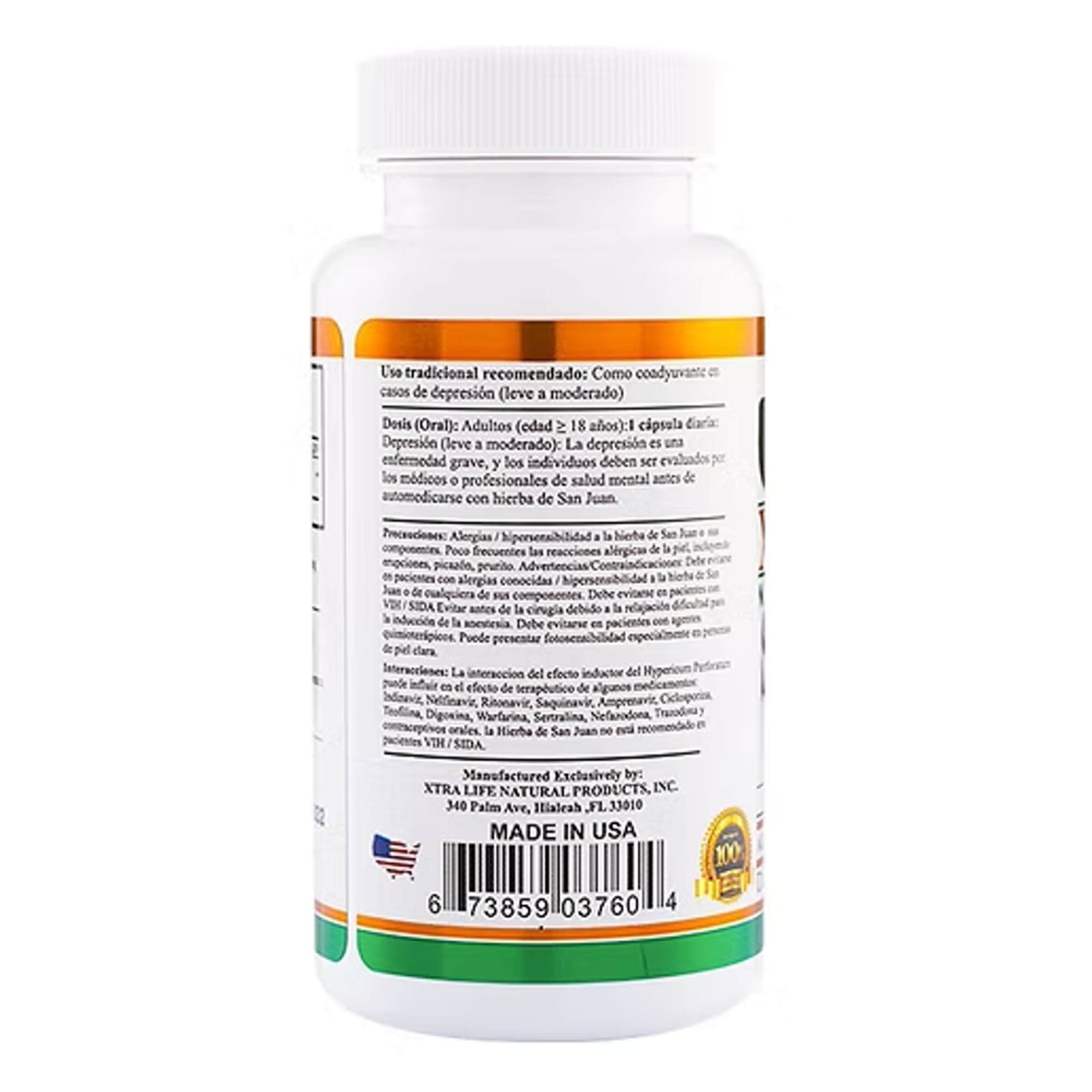 ST. JOHNS WORT * 450 mg (hierba san juan) - fco x 60 cap.  2