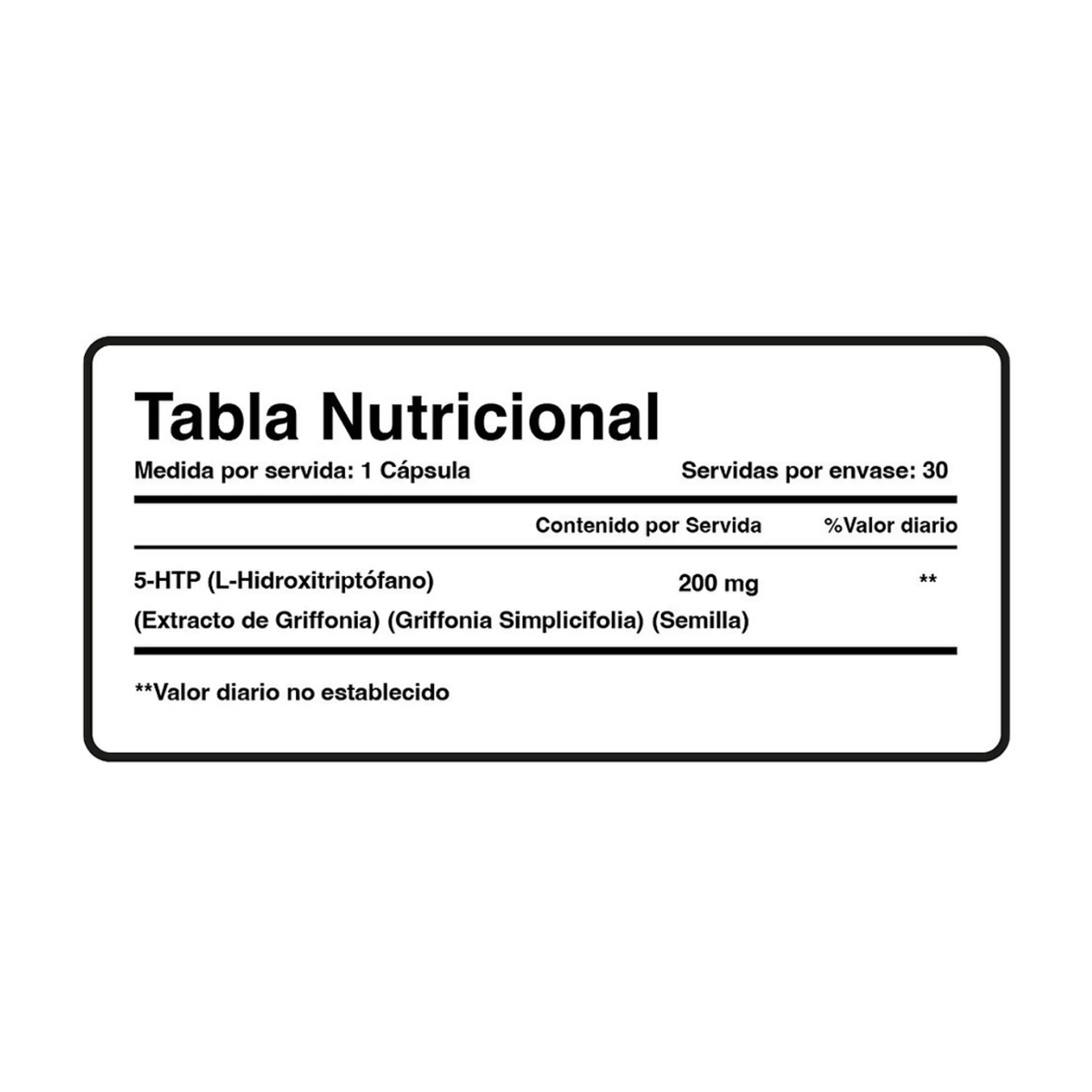 RELAXIN 5-HTP * 200 mg (ext de griffonia simplicifolia - fco x 30 cap. 2