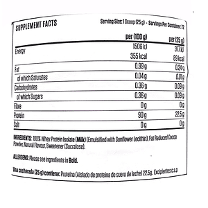 ISO XP 100 % whey protein isolate x 40 servicios - Bol x 1 kg - CHOCOLATE