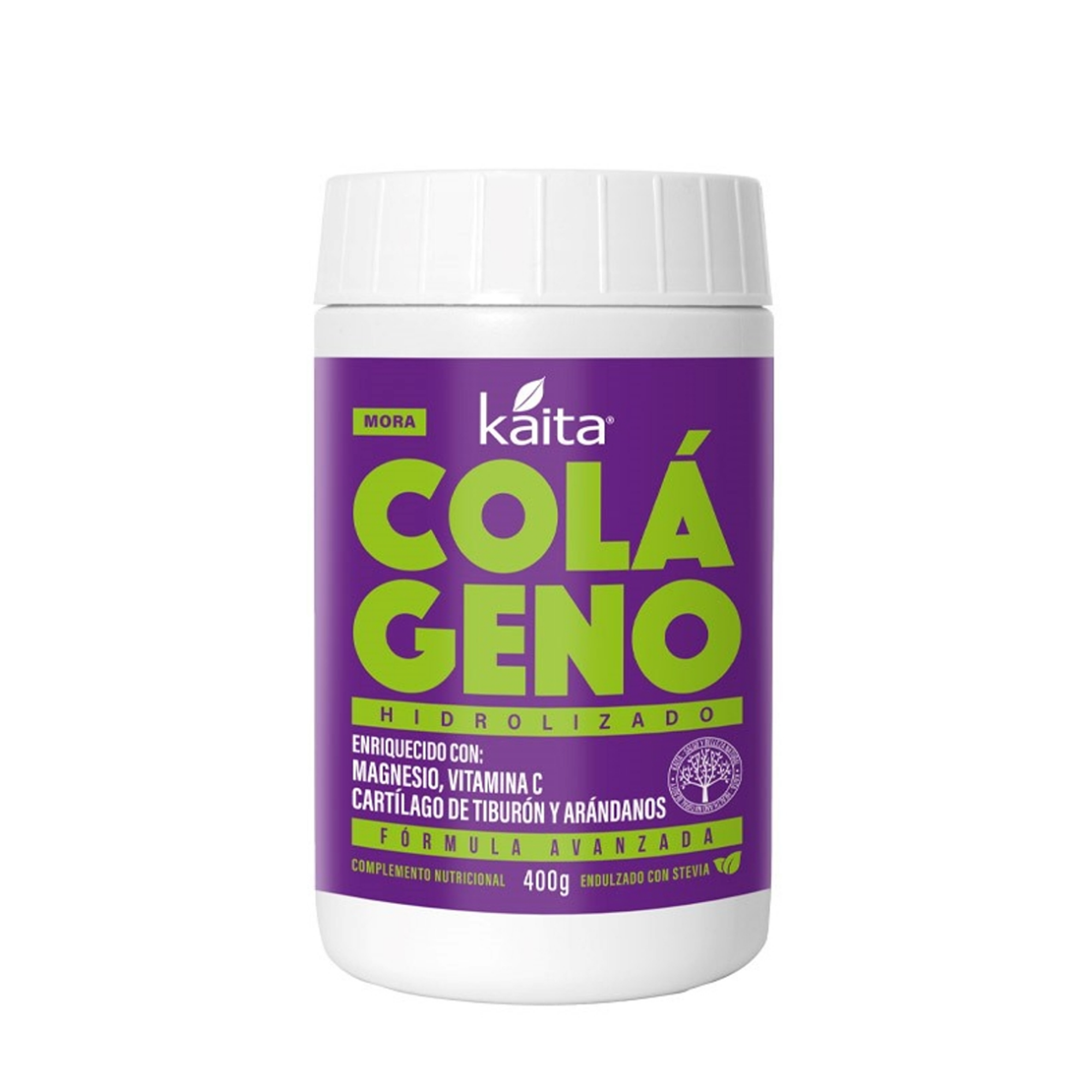 COLAGENO (magnesio, vit c, cartílago de tiburón, arandanos) / pt x 400 g. - MORA 1