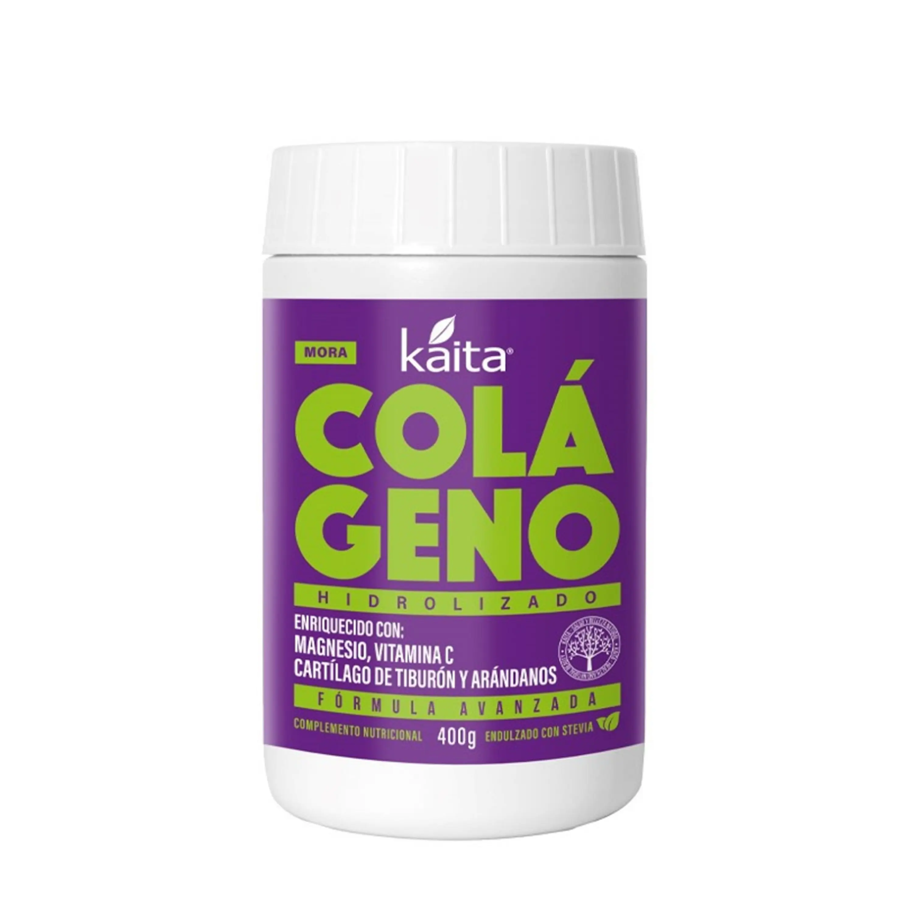 COLAGENO (magnesio, vit c, cartílago de tiburón, arandanos) / pt x 400 g. - MORA 1