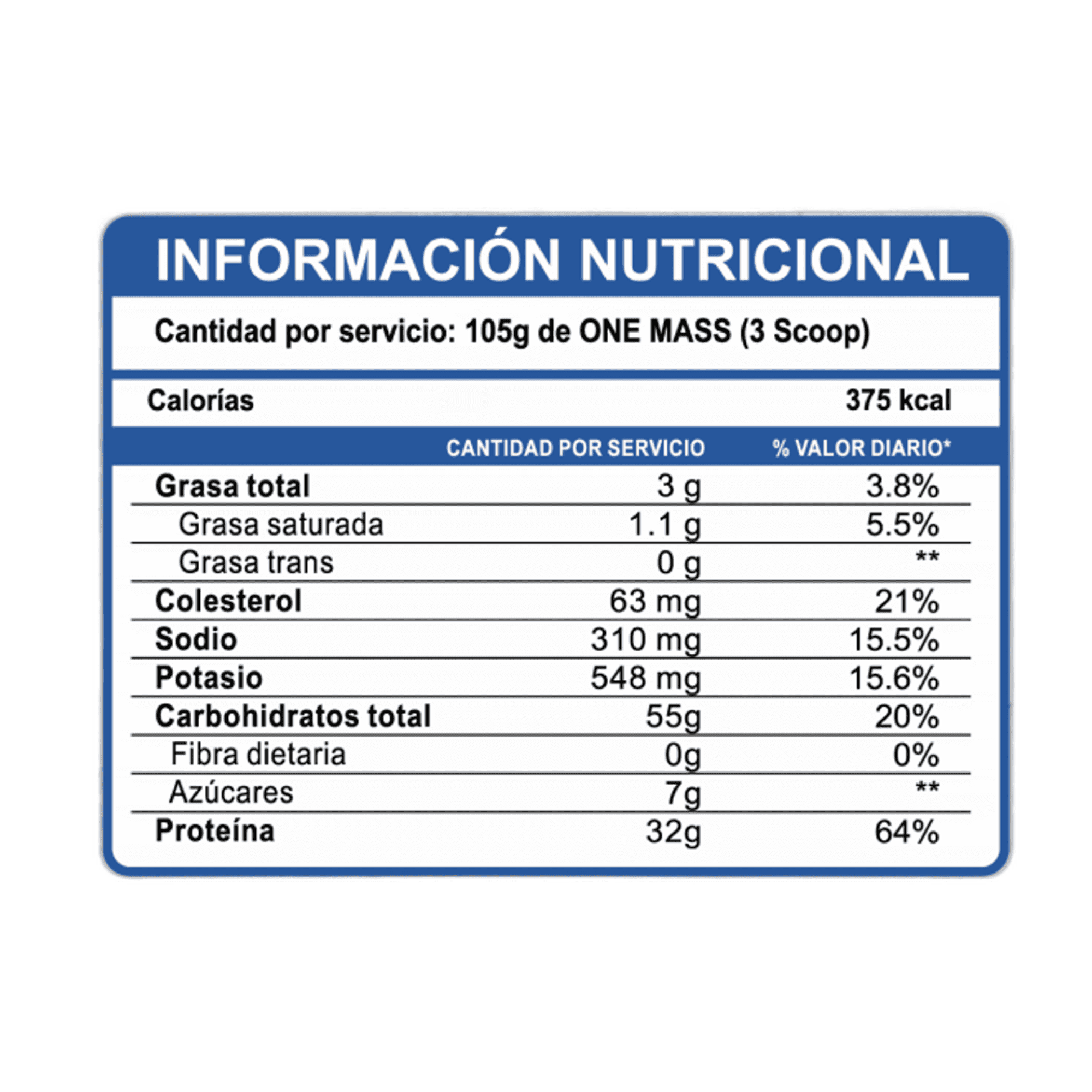 ONE MASS x 2000 g pote - CHOCOLATE - VAINILLA - COOKIES 2