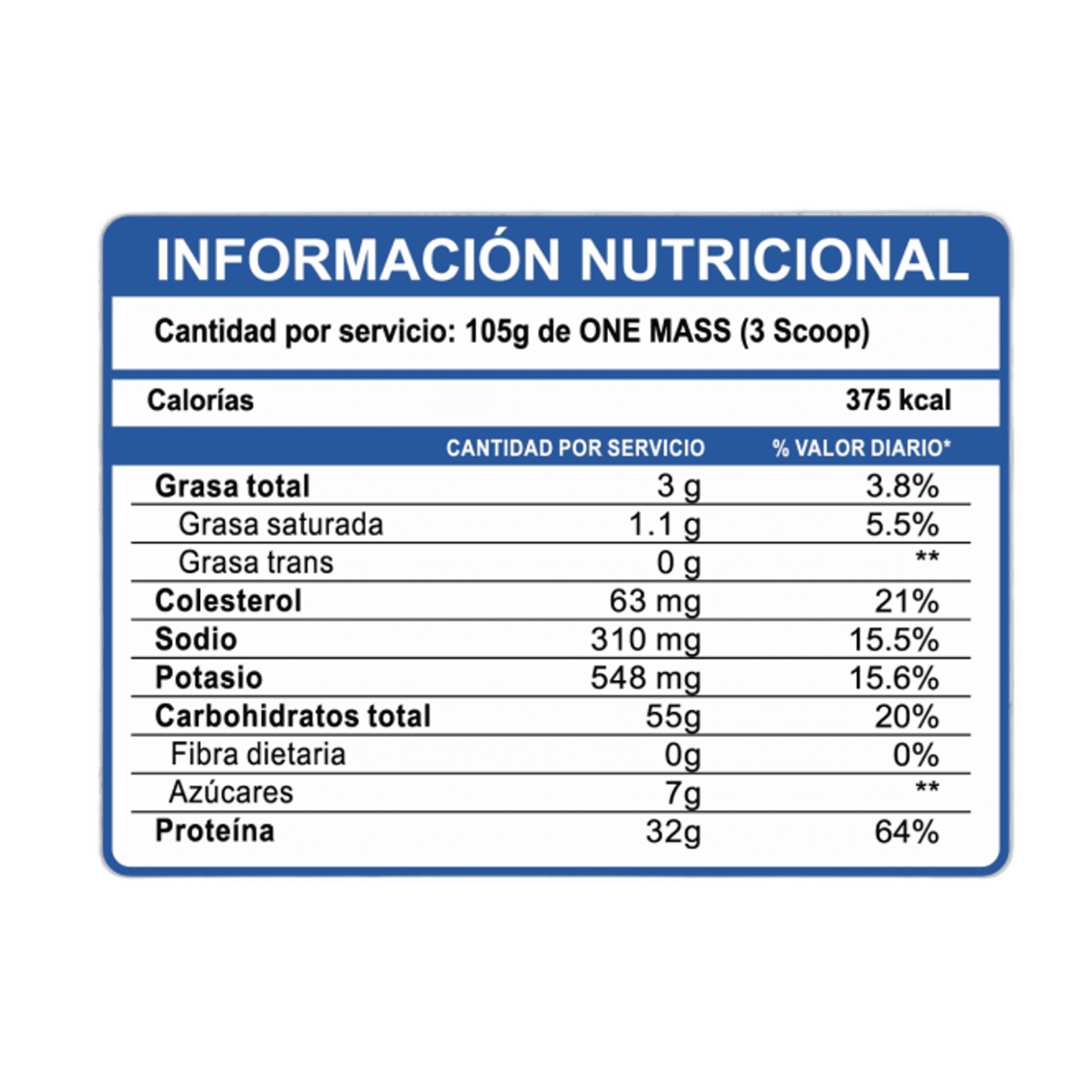 ONE MASS x 2000 g pote - CHOCOLATE - VAINILLA - COOKIES 2