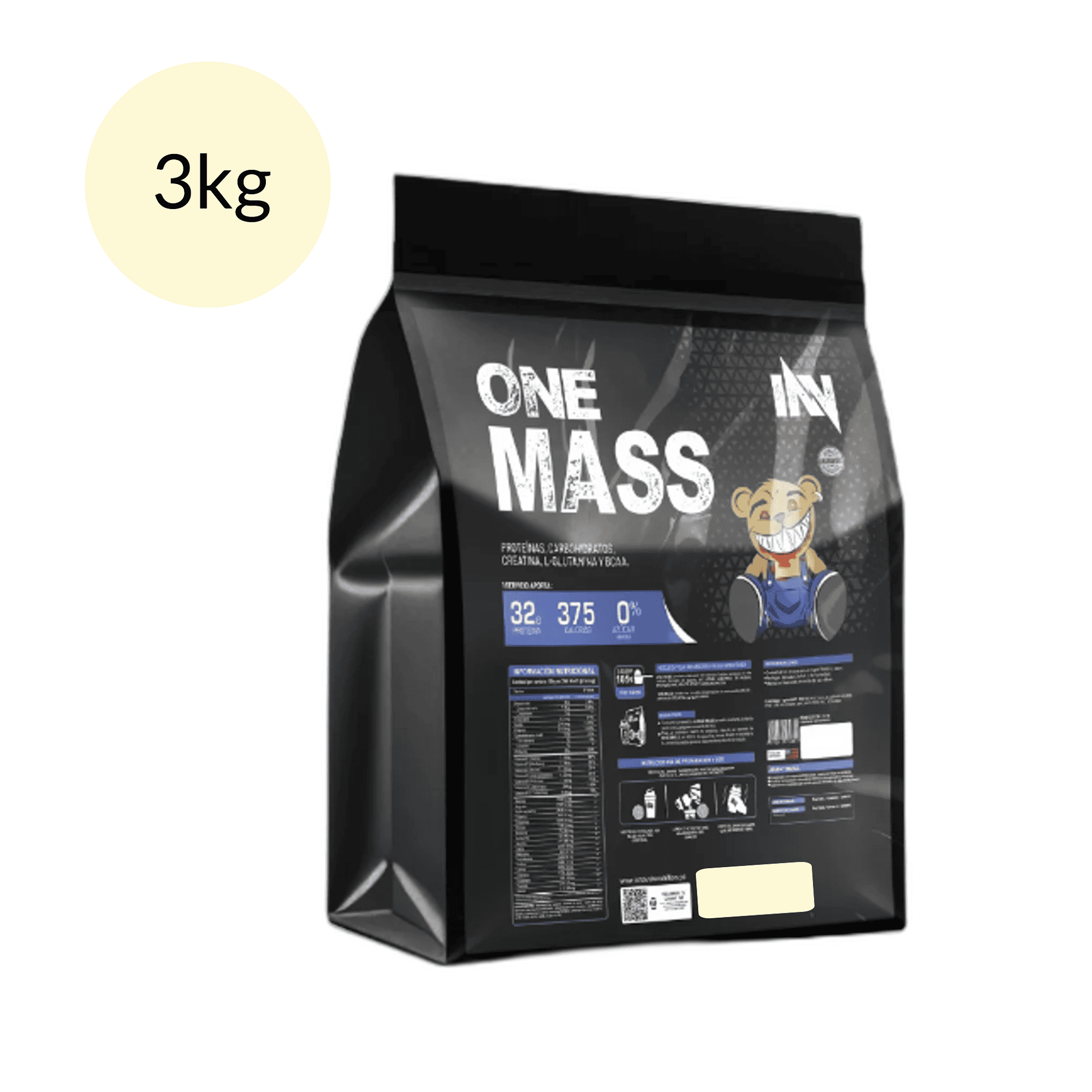 ONE MASS x 2000 g pote - CHOCOLATE - VAINILLA - COOKIES 5