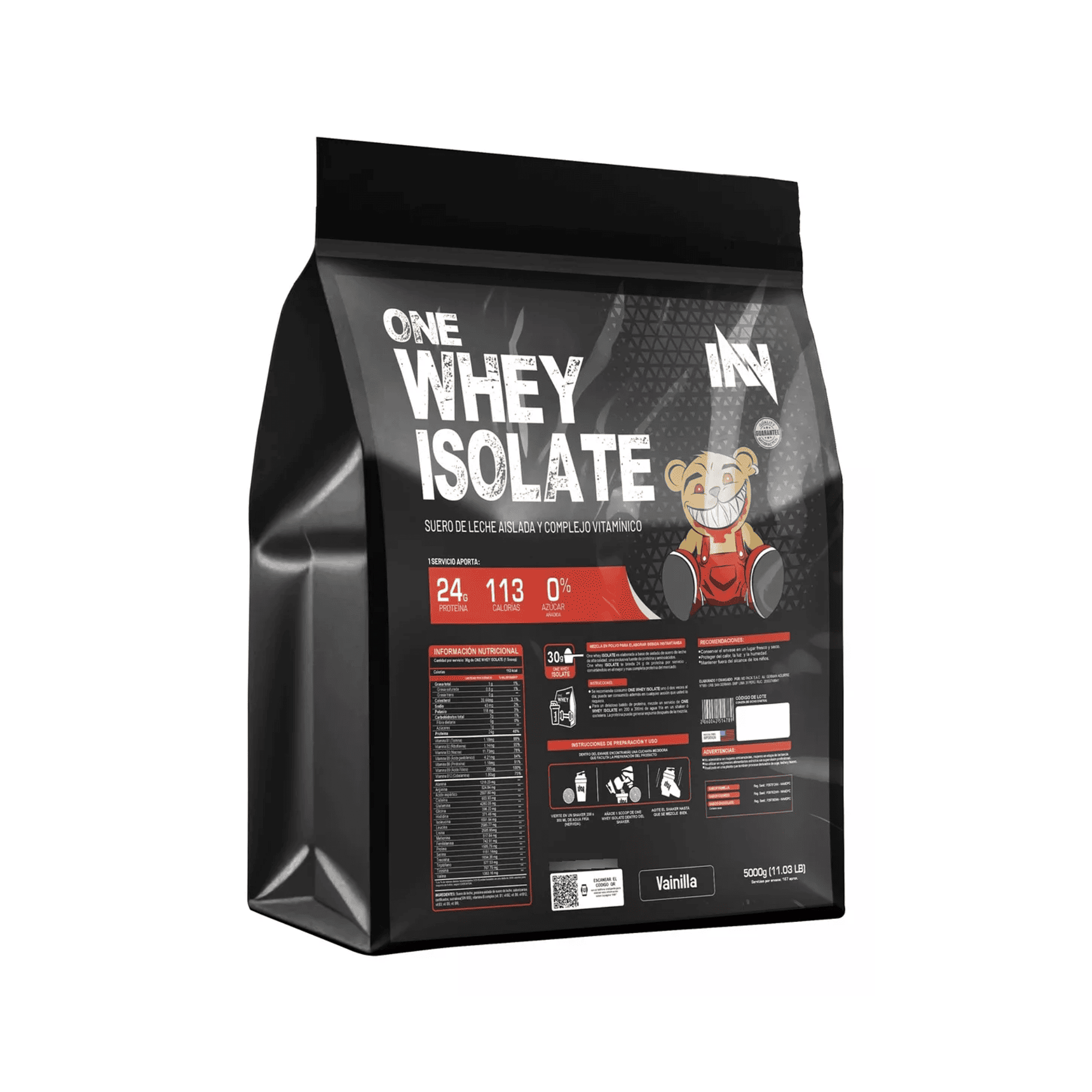 ONE WHEY ISOLATE x 1200 g pote - VAINILLA - CHOCOLATE - COOKIES 12
