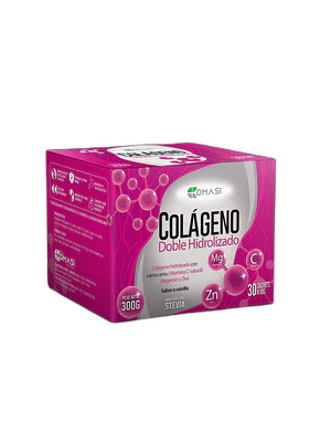 COLAGENO DOBLE HIDROLIZADO + MAG + ZINC + C ( vainilla )- Cja x 30 u. - pote 300gr.