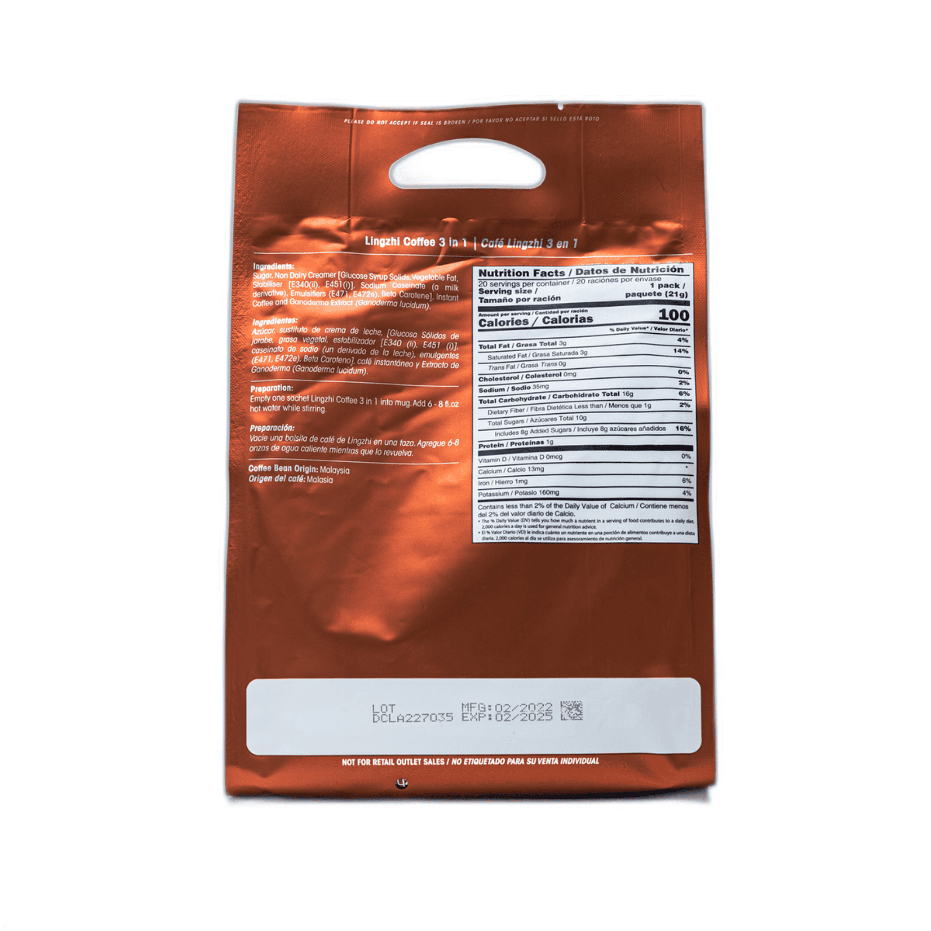 Cafe Lingzhi 3 En 1 Con Ganoderma 20 Sobres Dxn Peru 2