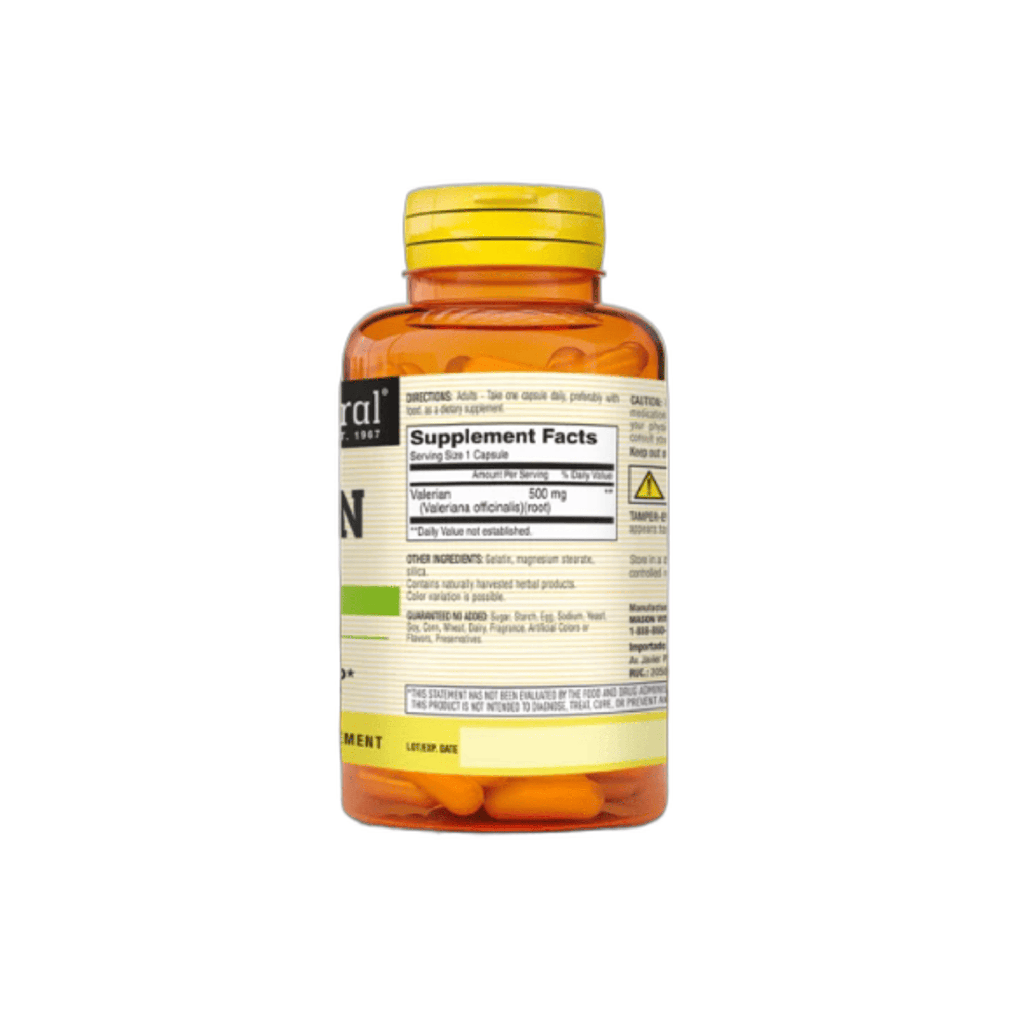 VALERIANA 500 mg - fco x 60 cap. - MASON - VENTA LIBRE - PROMOCION 2