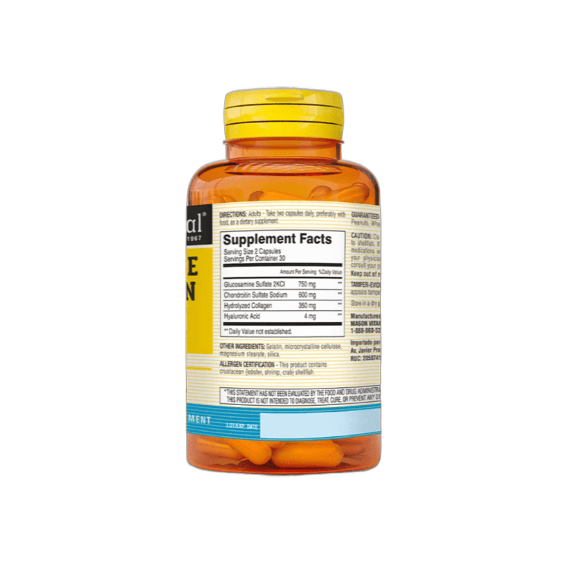 GLUCOSAMINE ADVANCE + colageno + hialuronico - fco x 60 tab  - MASON - VENTA LIBRE - PROMOCION 3