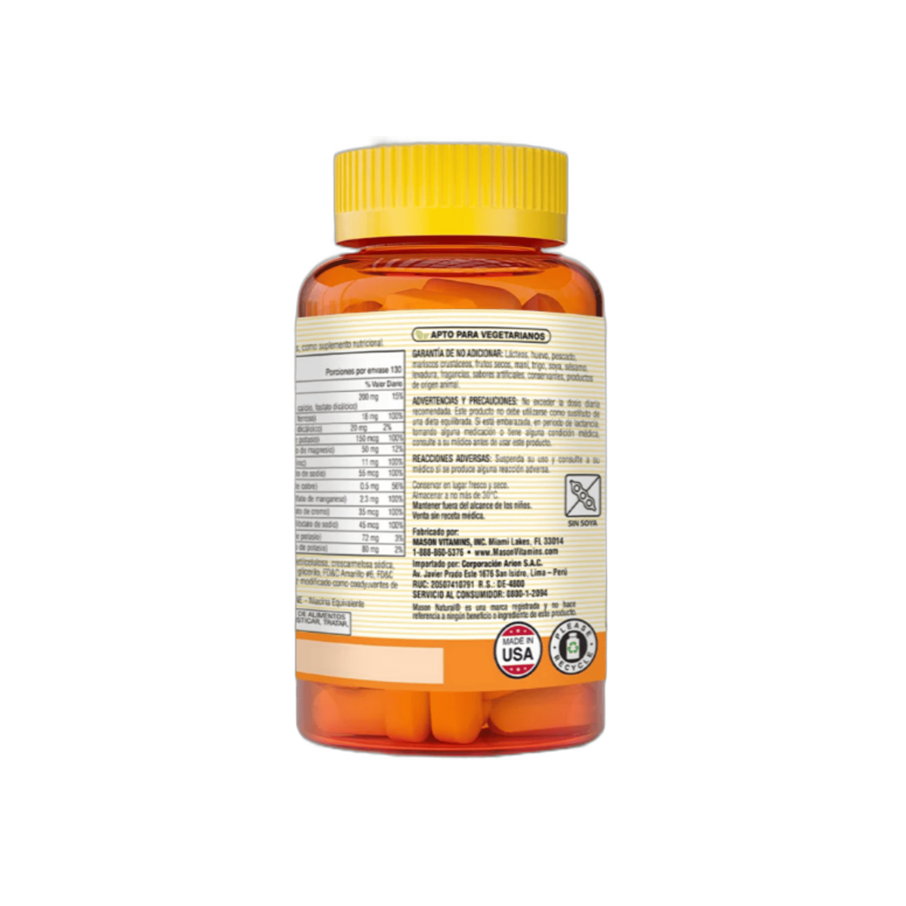 VITATRUM MULTIVITAMINICO & MULTIMINERAL COMPLETO - fco x 130 tab. - MASON - VENTA LIBRE - PROMOCION 4