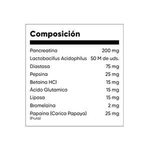 DIGESTIVE ENZYMES (enzimas digestivas) - fco x 90 tab. - MASON - VENTA LIBRE - PROMOCION