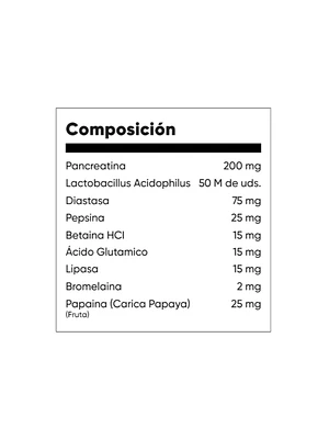DIGESTIVE ENZYMES (enzimas digestivas) - fco x 90 tab. - MASON - VENTA LIBRE - PROMOCION
