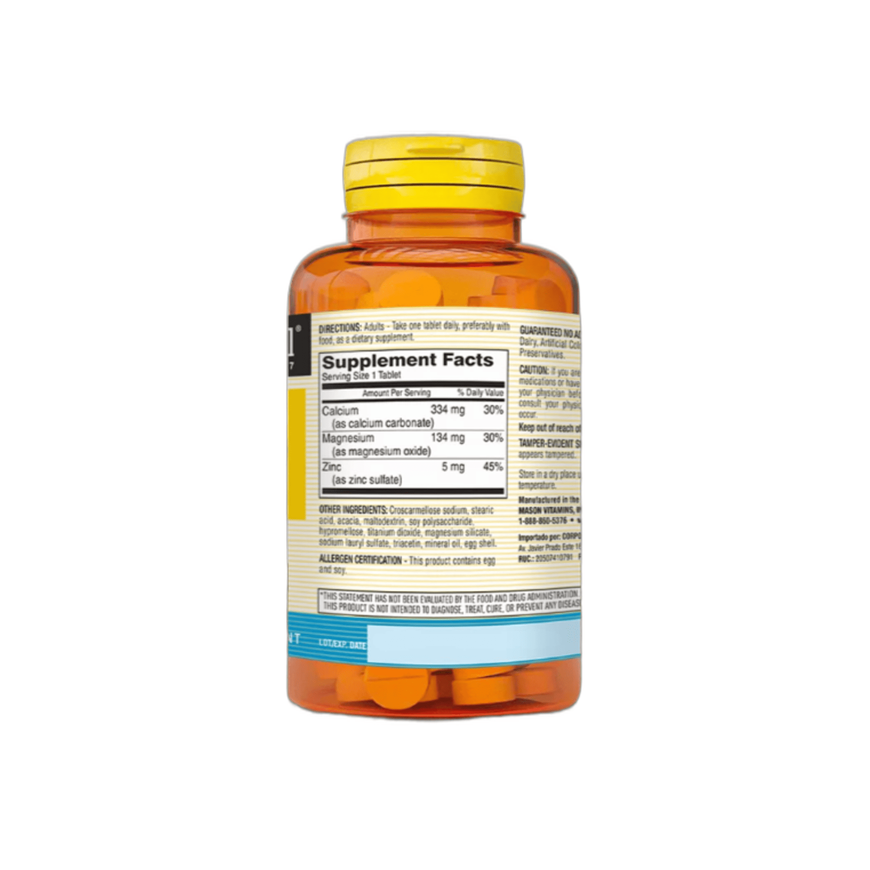 CALCIO MAGNECIO Y ZINC - fco x 100 tab. - MASON - VENTA LIBRE - PROMOCION 4