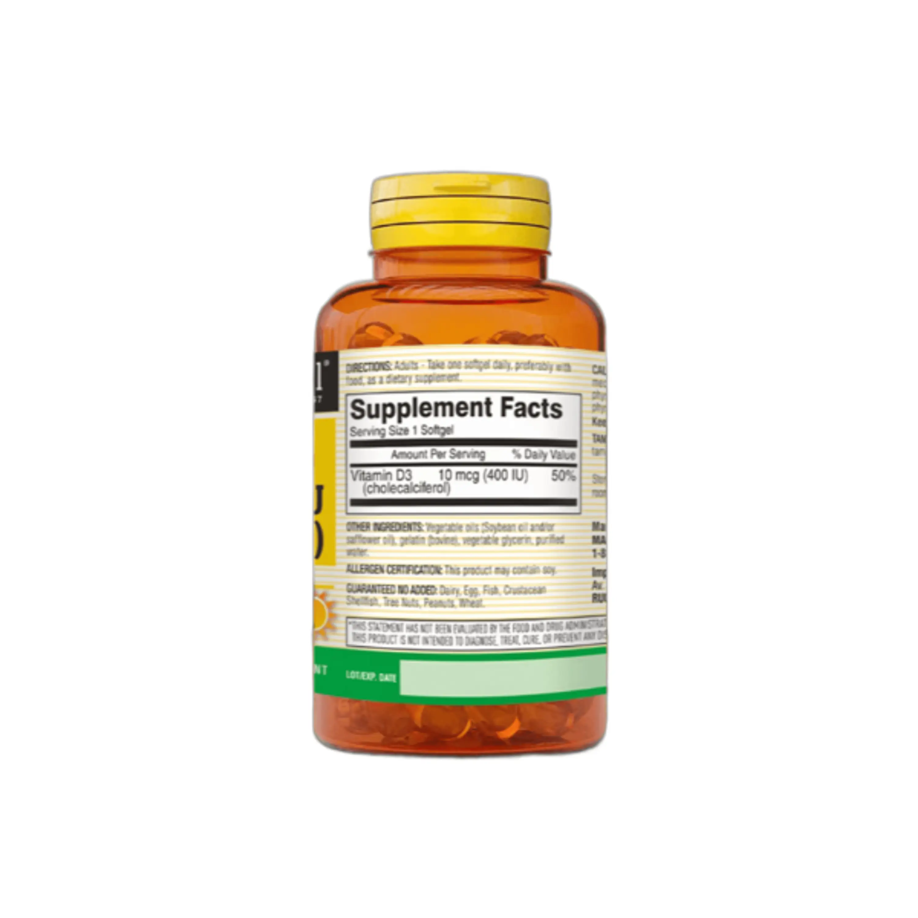 VITAMINA D3 - 400 UI - fco x 100 SOFTGEL. - MASON - VENTA LIBRE - PROMOCION 3