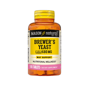 BREWERS YEAST 680 mg (Levadura de cerveza) - fco x 100 tab. - MASON - VENTA LIBRE - PROMOCION