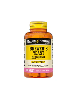 BREWERS YEAST 680 mg (Levadura de cerveza) - fco x 100 tab. - MASON - VENTA LIBRE - PROMOCION