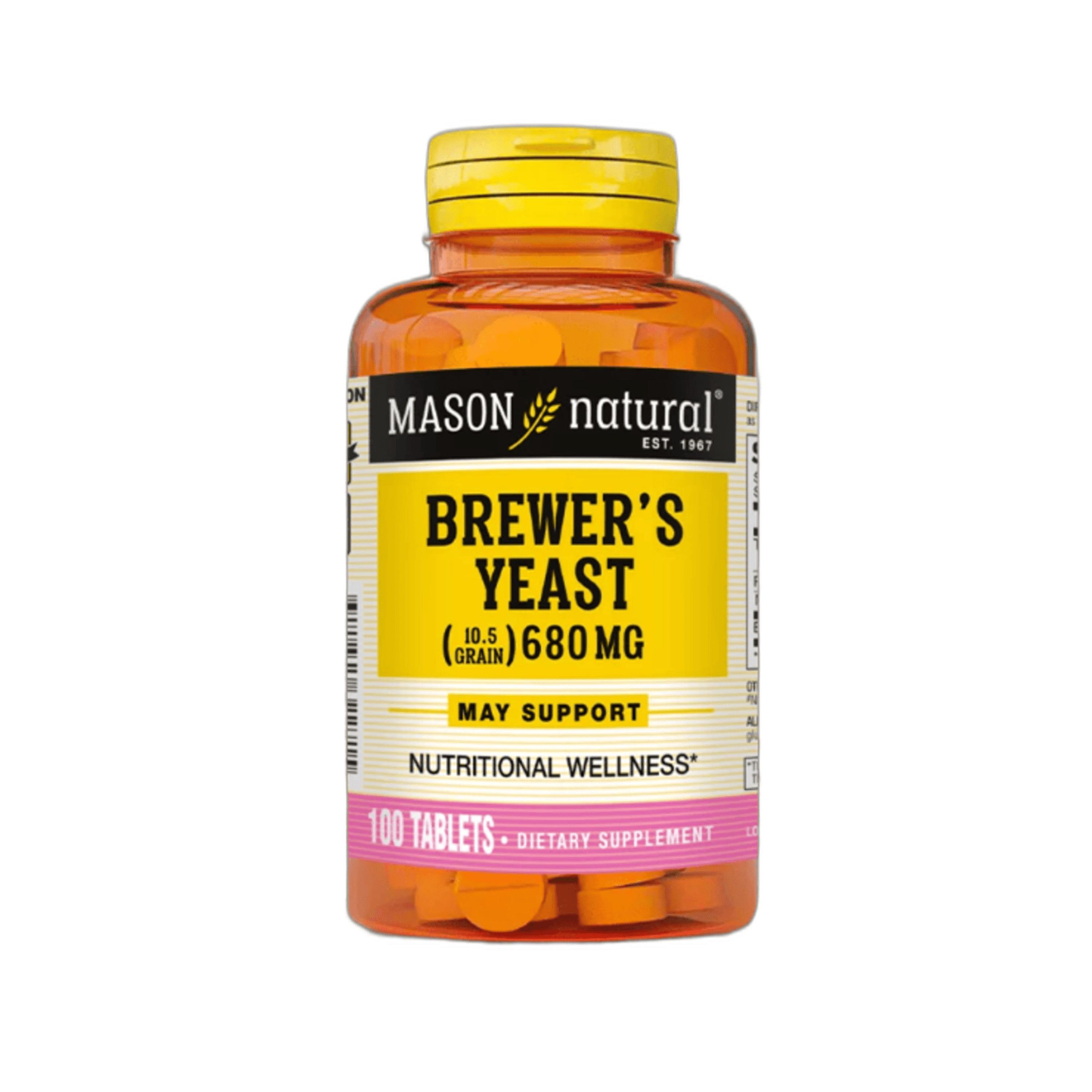 BREWERS YEAST 680 mg (Levadura de cerveza) - fco x 100 tab. - MASON - VENTA LIBRE - PROMOCION 1