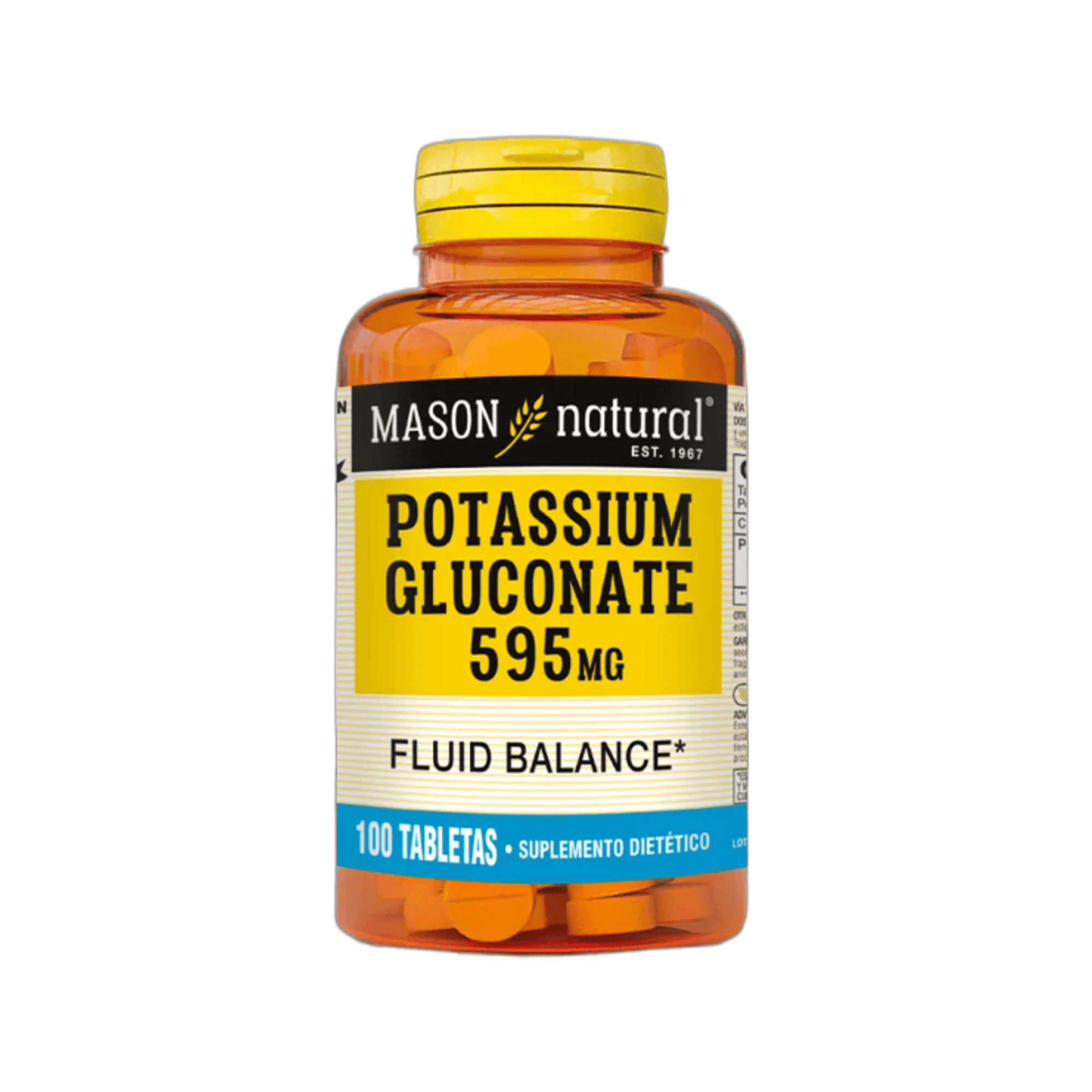POTASIO GLUCONATO 595 mg - fco x 100 tab. - MASON - VENTA LIBRE - PROMOCION 1