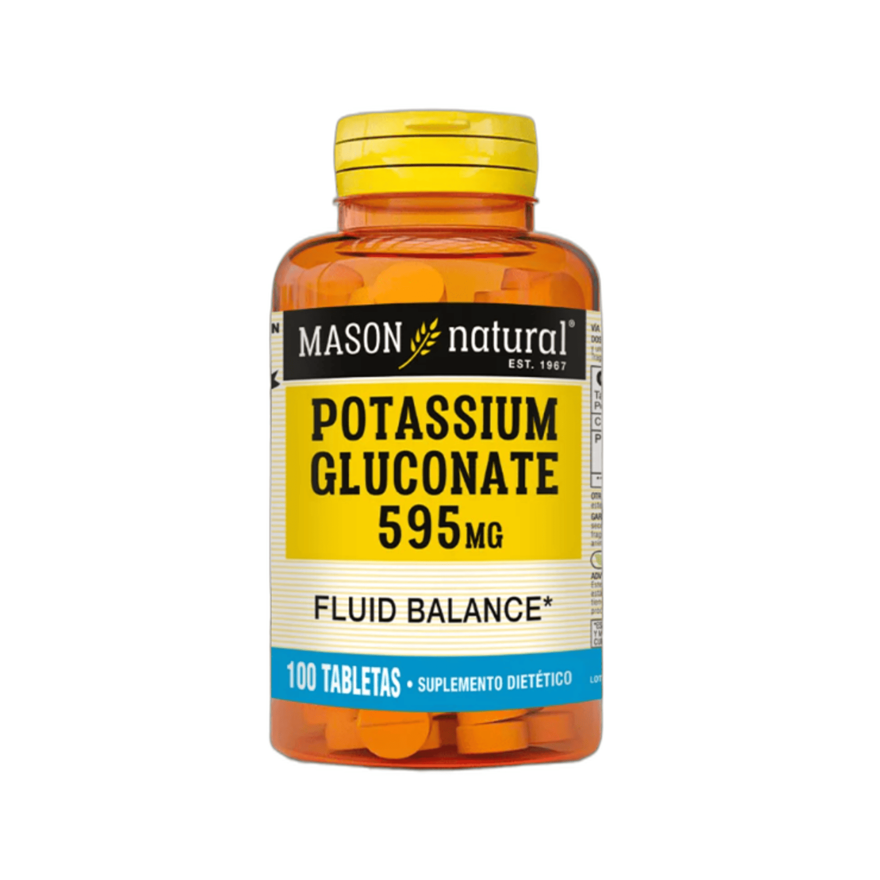 POTASIO GLUCONATO 595 mg - fco x 100 tab. - MASON - VENTA LIBRE - PROMOCION 1