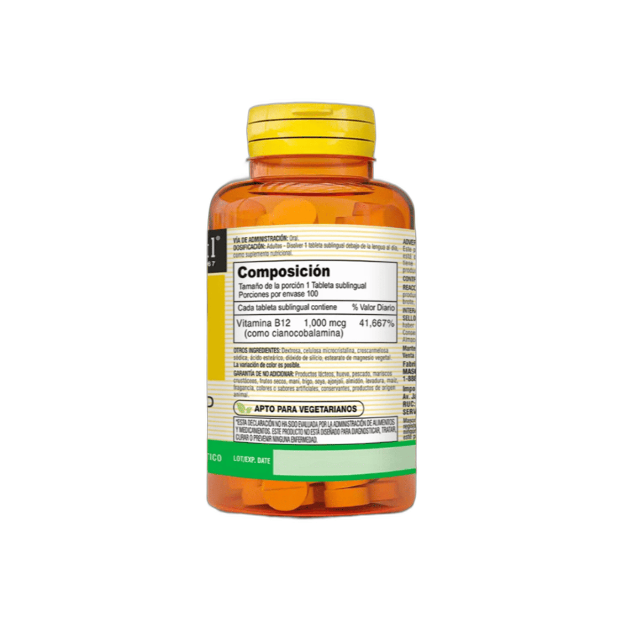 B-12 1000 mg (VITAMINA B12) - fco x 100 tab. - MASON - VENTA LIBRE - PROMOCION 4
