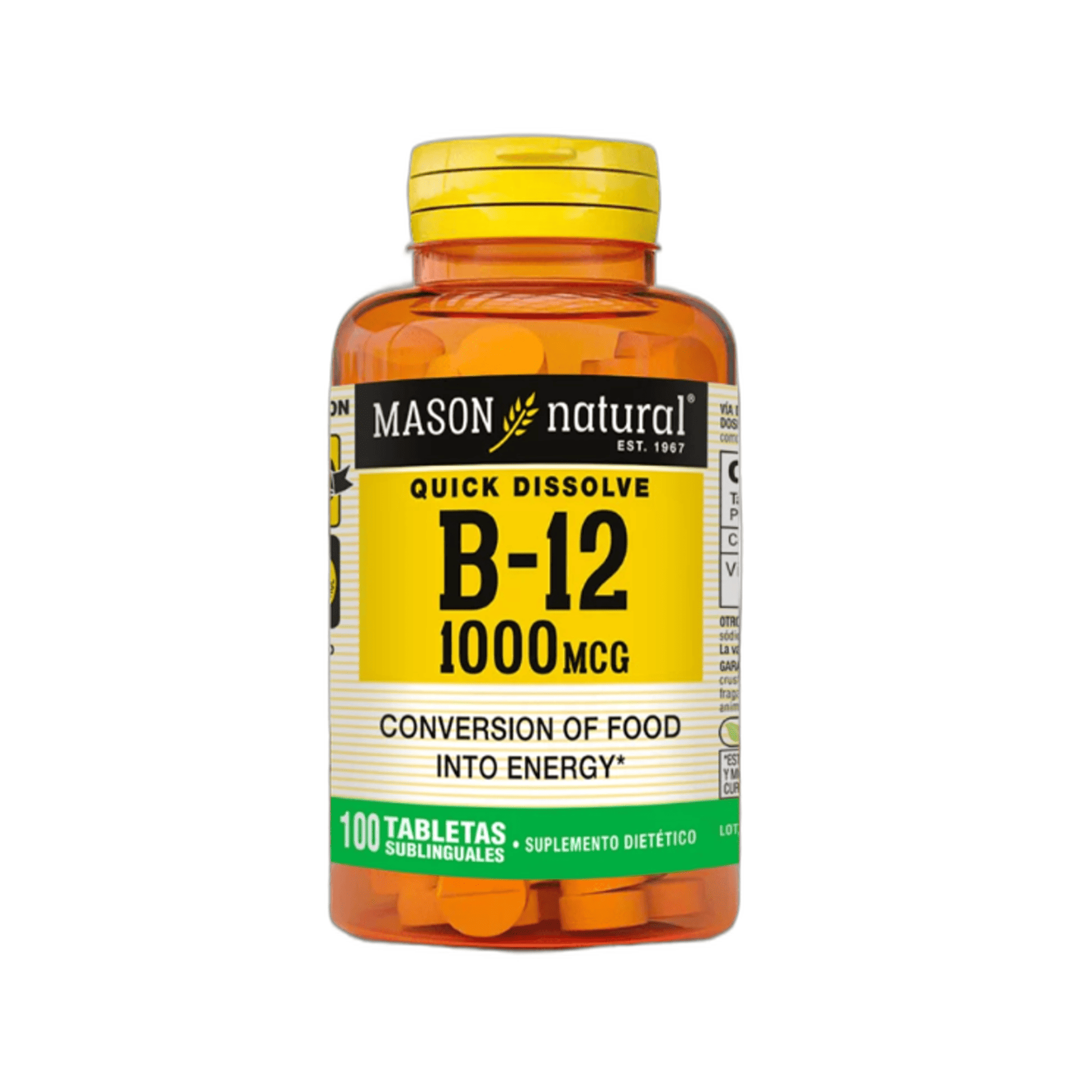 B-12 1000 mg (VITAMINA B12) - fco x 100 tab. - MASON - VENTA LIBRE - PROMOCION 1