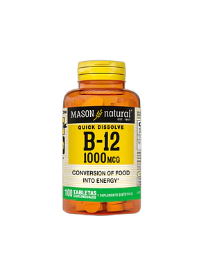 B-12 1000 mg (VITAMINA B12) - fco x 100 tab. - MASON - VENTA LIBRE - PROMOCION