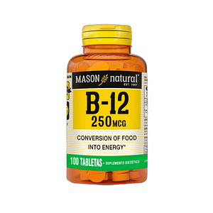 VITAMINA B-12 250 mcg (B12) - fco x 100 tab. - MASON - VENTA LIBRE - PROMOCION