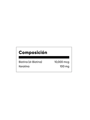 BIOTIN 10.000 mcg plus keratina - fco x 60 CAP - MASON - VENTA LIBRE - PROMOCION