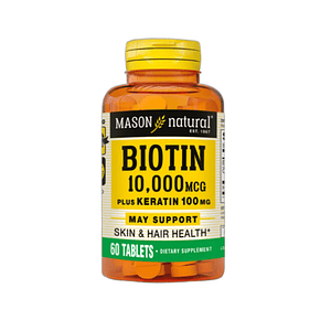 BIOTIN 10.000 mcg plus keratina - fco x 60 CAP - MASON - VENTA LIBRE - PROMOCION