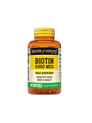 BIOTIN 5000 mcg - fco x 60 softgel. - MASON - VENTA LIBRE - PROMOCION
