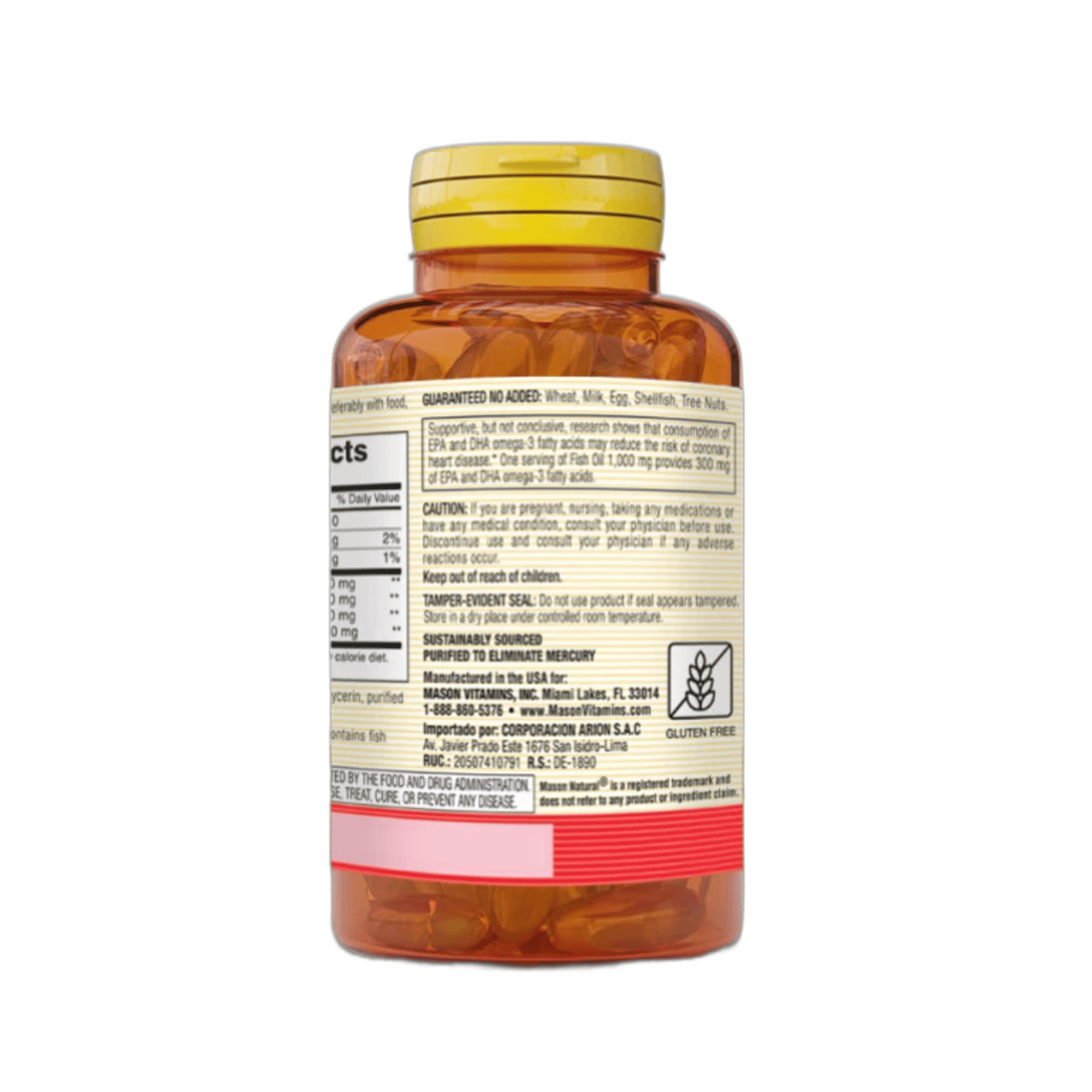 OMEGA-3 FISH OIL 1000 mg - fco x 60 softgel. - MASON - VENTA LIBRE - PROMOCION 3