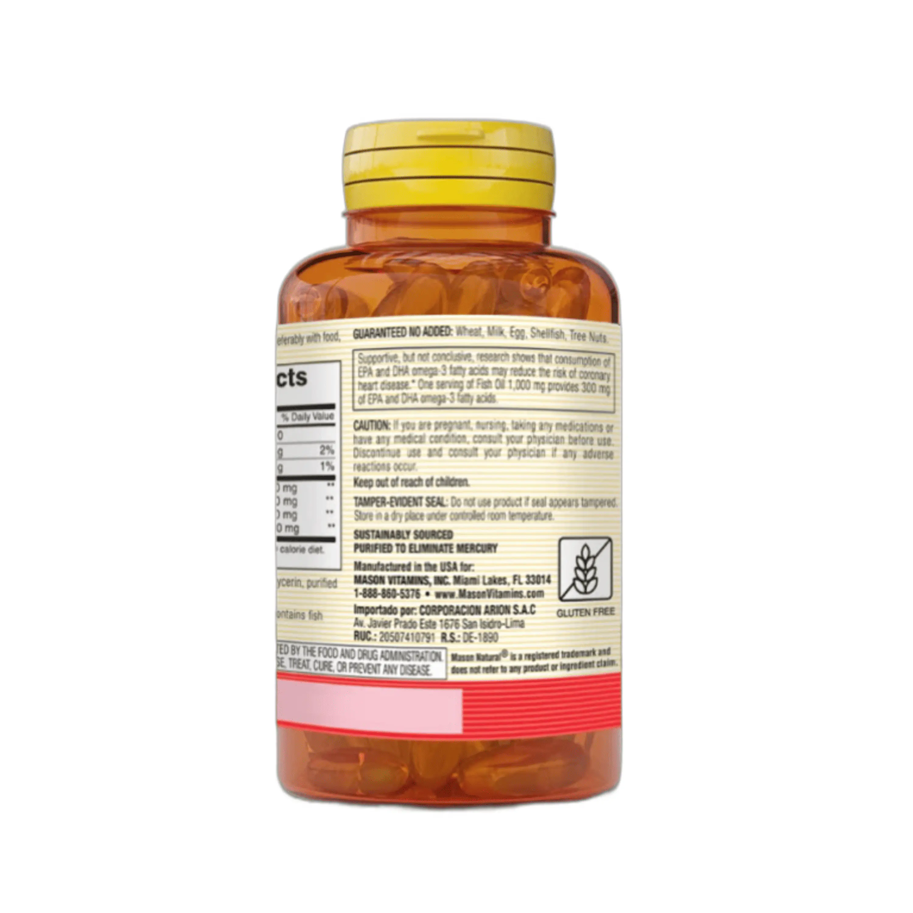 OMEGA-3 FISH OIL 1000 mg - fco x 60 softgel. - MASON - VENTA LIBRE - PROMOCION 3