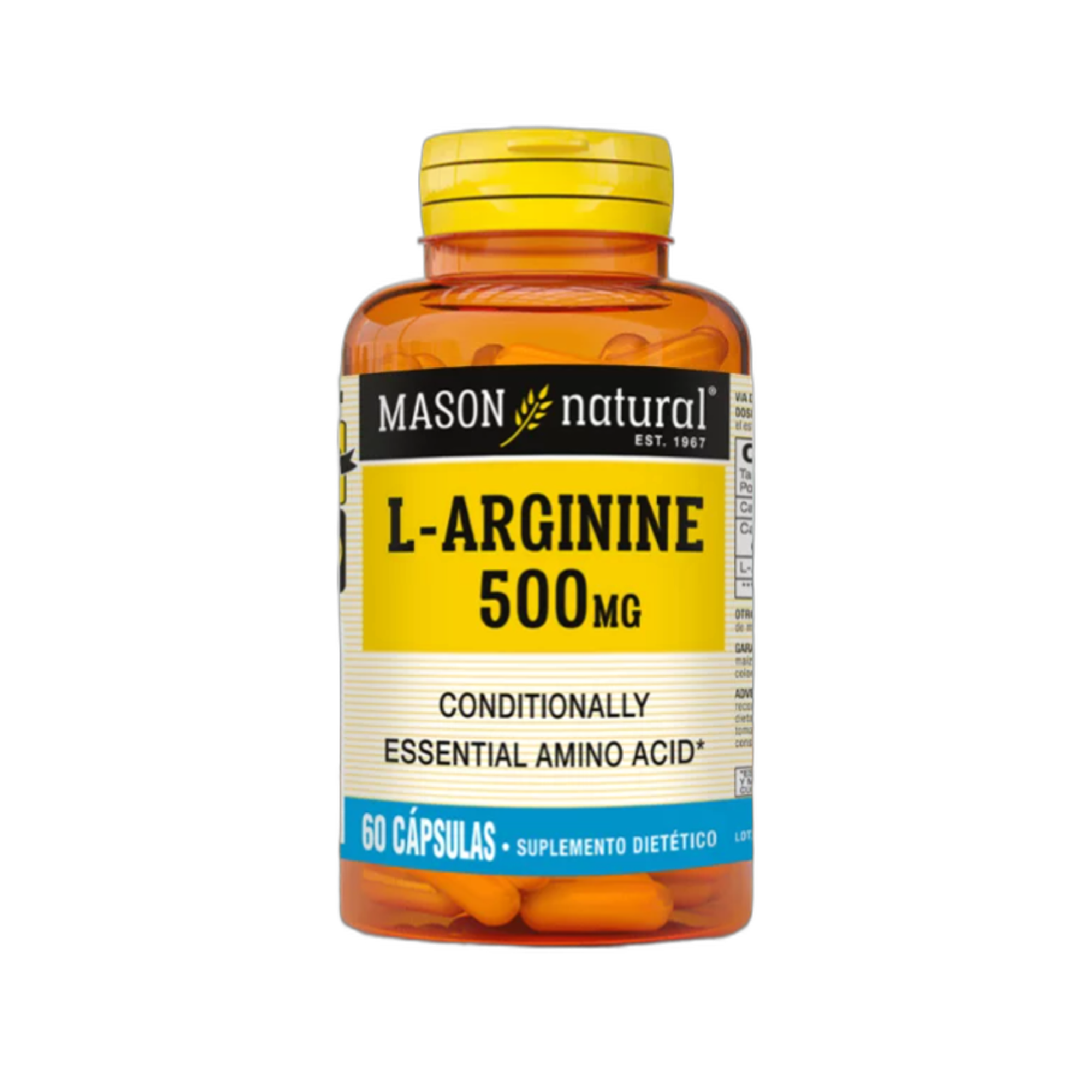 L-ARGININE 500 mg - fco x 60 cap. - MASON - VENTA LIBRE - PROMOCION 1