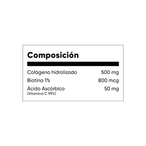 COLAGENO 1500 MG + BIOTINA + VITAMINA - fco x 60 cap. - MASON - VENTA LIBRE - PROMOCION