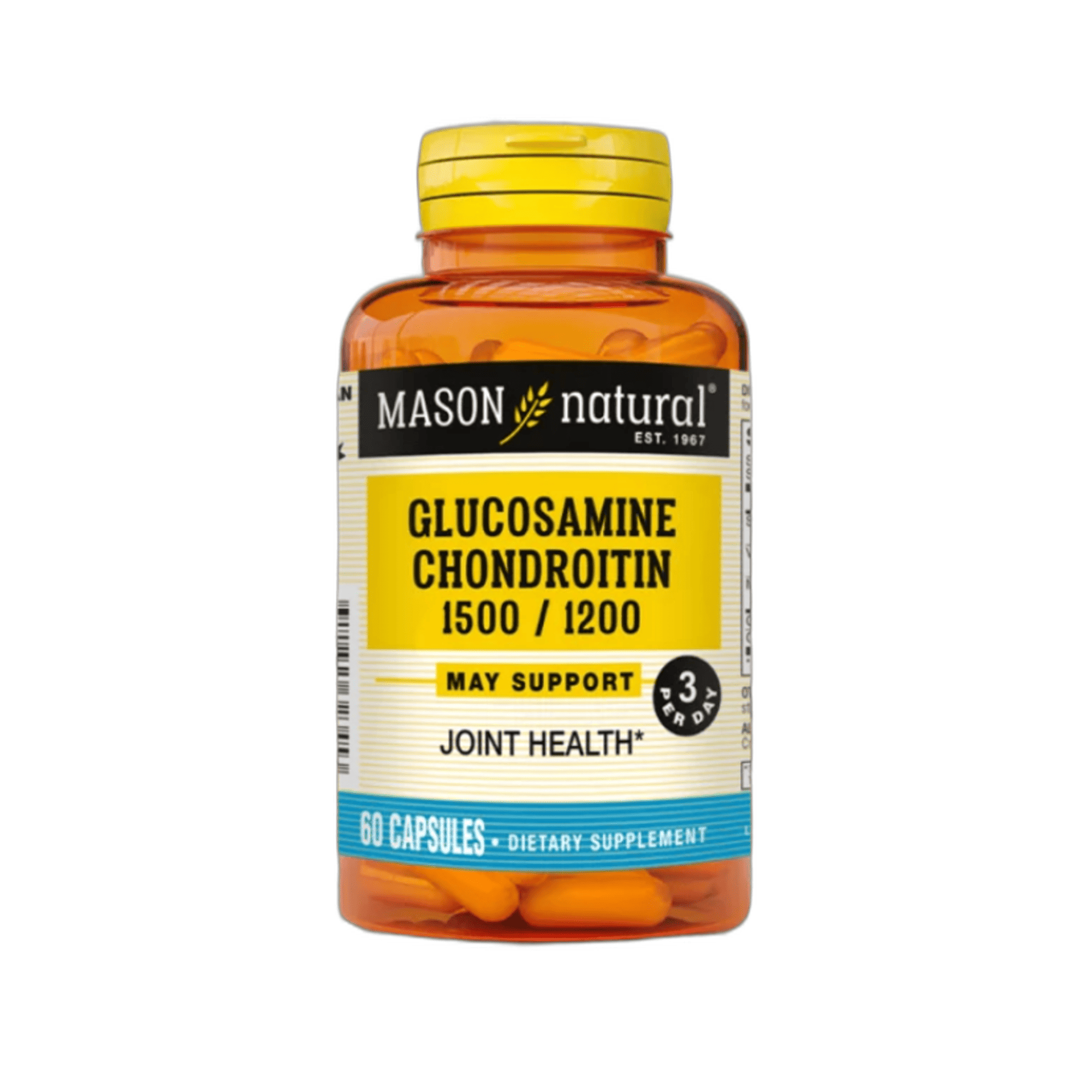 GLUCOSAMINE CHONDROITIN 1500/1200 con DOBLE IMPACTO - fco x 60 cap. - MASON - VENTA LIBRE - PROMOCION 1