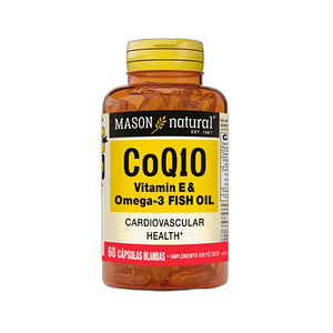 COQ10 vitamina E & omega 3 FISH OIL - fco x 60 softgel - MASON - VENTA LIBRE - PROMOCION