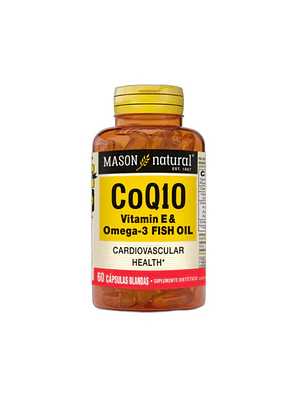 COQ10 vitamina E & omega 3 FISH OIL - fco x 60 softgel - MASON - VENTA LIBRE - PROMOCION