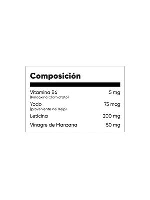 LECITHIN KELP B6 plus APPLE CIDER VINEGAR (lecitina) - fco x 100 softgel - MASON - VENTA LIBRE - PROMOCION