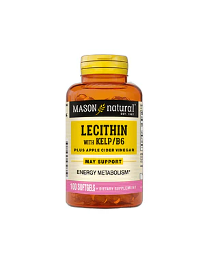 LECITHIN KELP B6 plus APPLE CIDER VINEGAR (lecitina) - fco x 100 softgel - MASON - VENTA LIBRE - PROMOCION