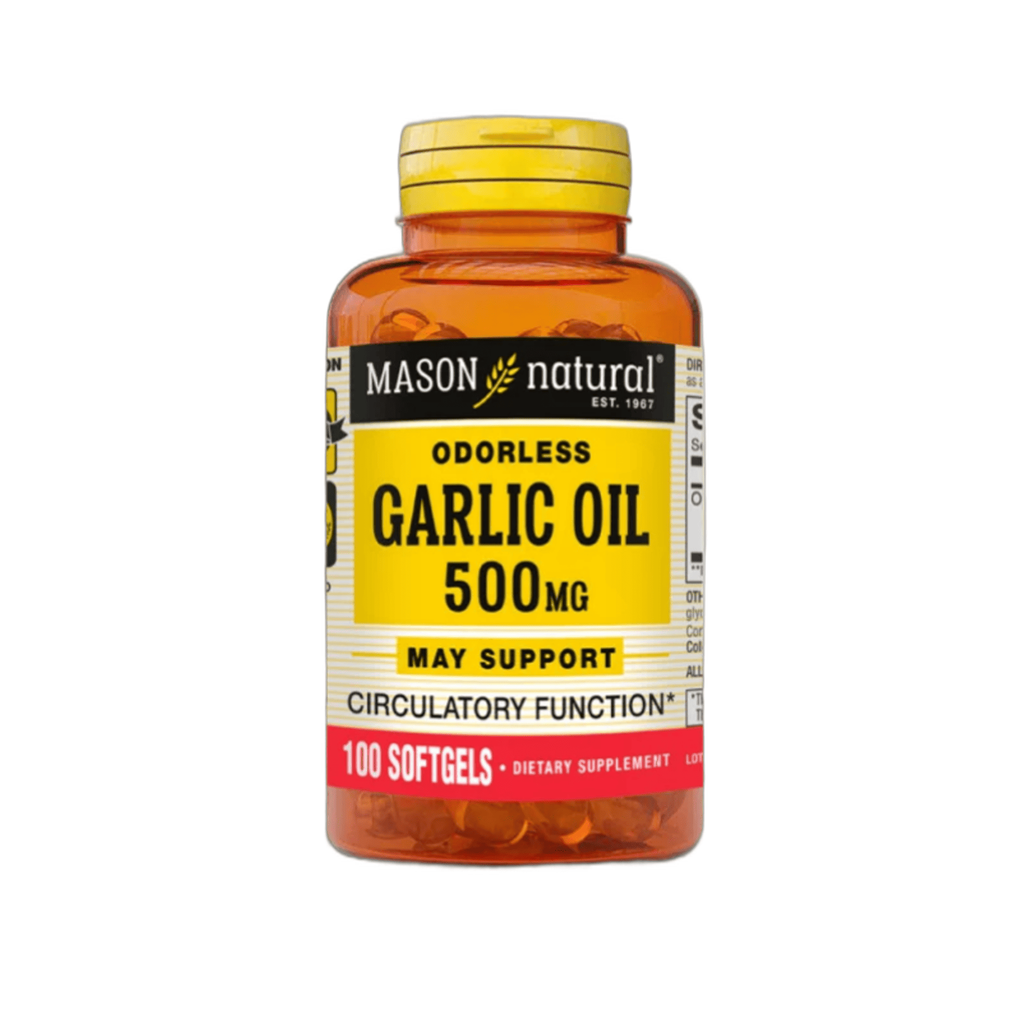 GARLIC OIL (aceite de ajo) 500 mg - fco x 100 softgel - MASON - VENTA LIBRE - PROMOCION 1