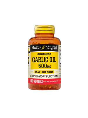 GARLIC OIL (aceite de ajo) 500 mg - fco x 100 softgel - MASON - VENTA LIBRE - PROMOCION