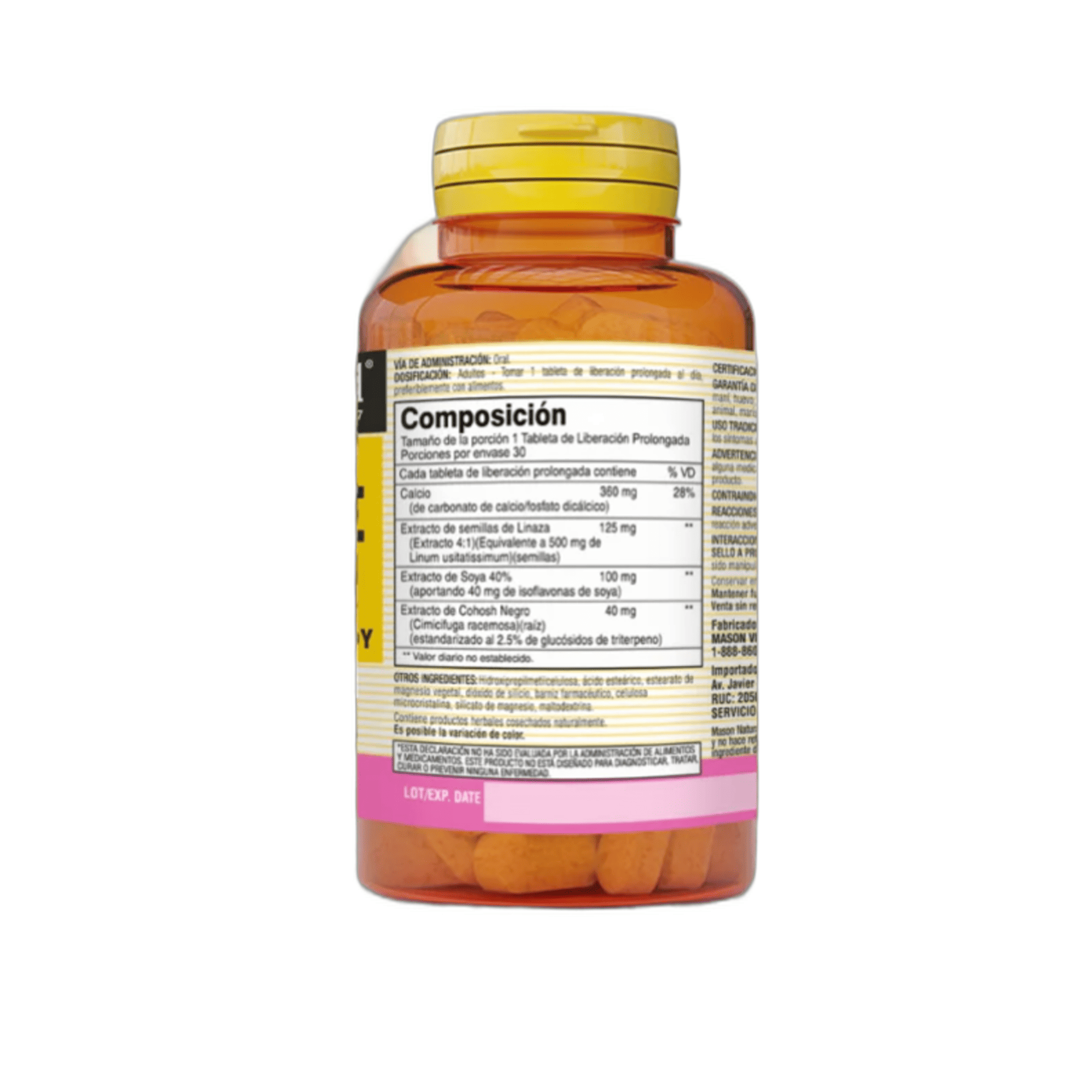 MENOPAUSE TRIO BLACK COHOSH, FLAXSEED & SOY - Fco x 30 tab - MASON - VENTA LIBRE - PROMOCION 3