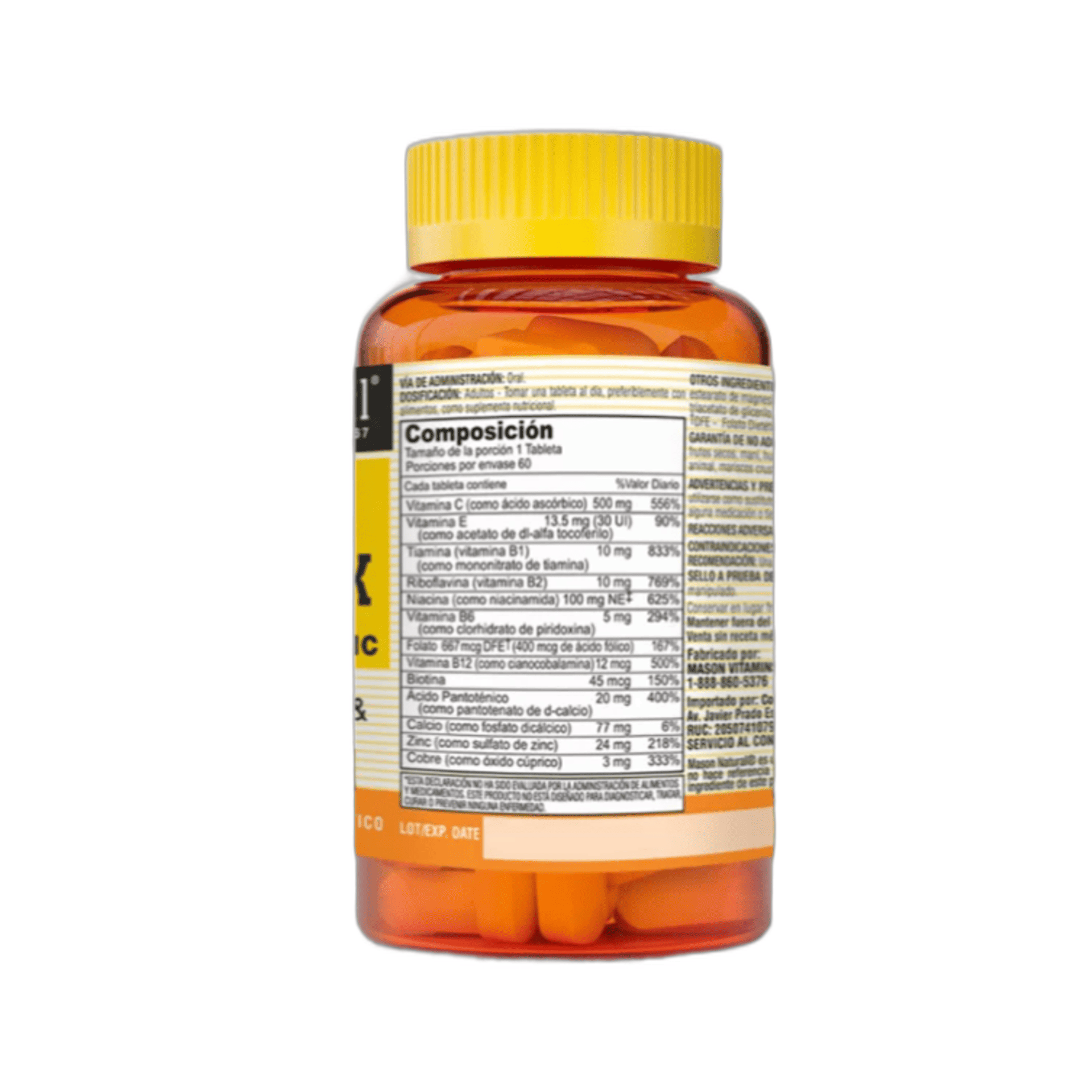 STRESS B-COMPLEX WITH ANTIOXIDANTES E + ZINC - fco x 60 tab. - MASON - VENTA LIBRE - PROMOCION 3