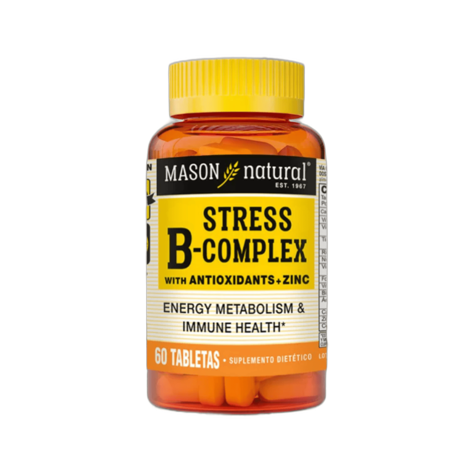 STRESS B-COMPLEX WITH ANTIOXIDANTES E + ZINC - fco x 60 tab. - MASON - VENTA LIBRE - PROMOCION 1