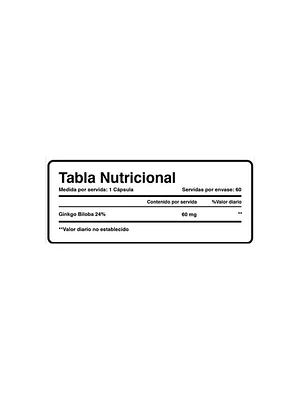 GINKGO BILOBA 60 mg - fco x 60 cap. - MASON - VENTA LIBRE - PROMOCION