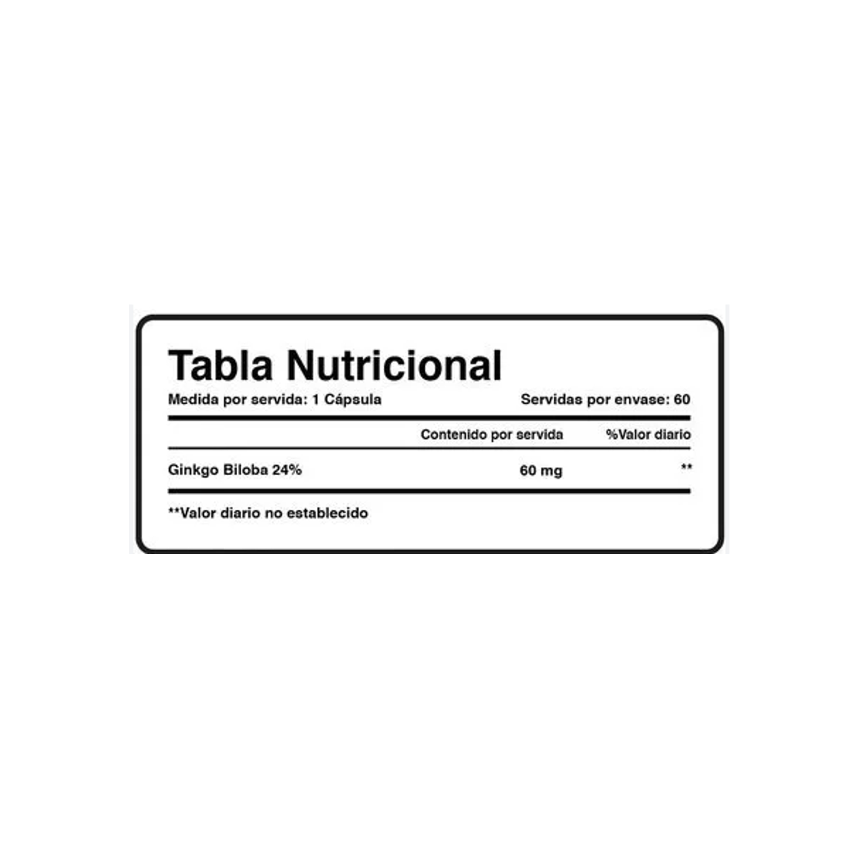 GINKGO BILOBA 60 mg - fco x 60 cap. - MASON - VENTA LIBRE - PROMOCION 2