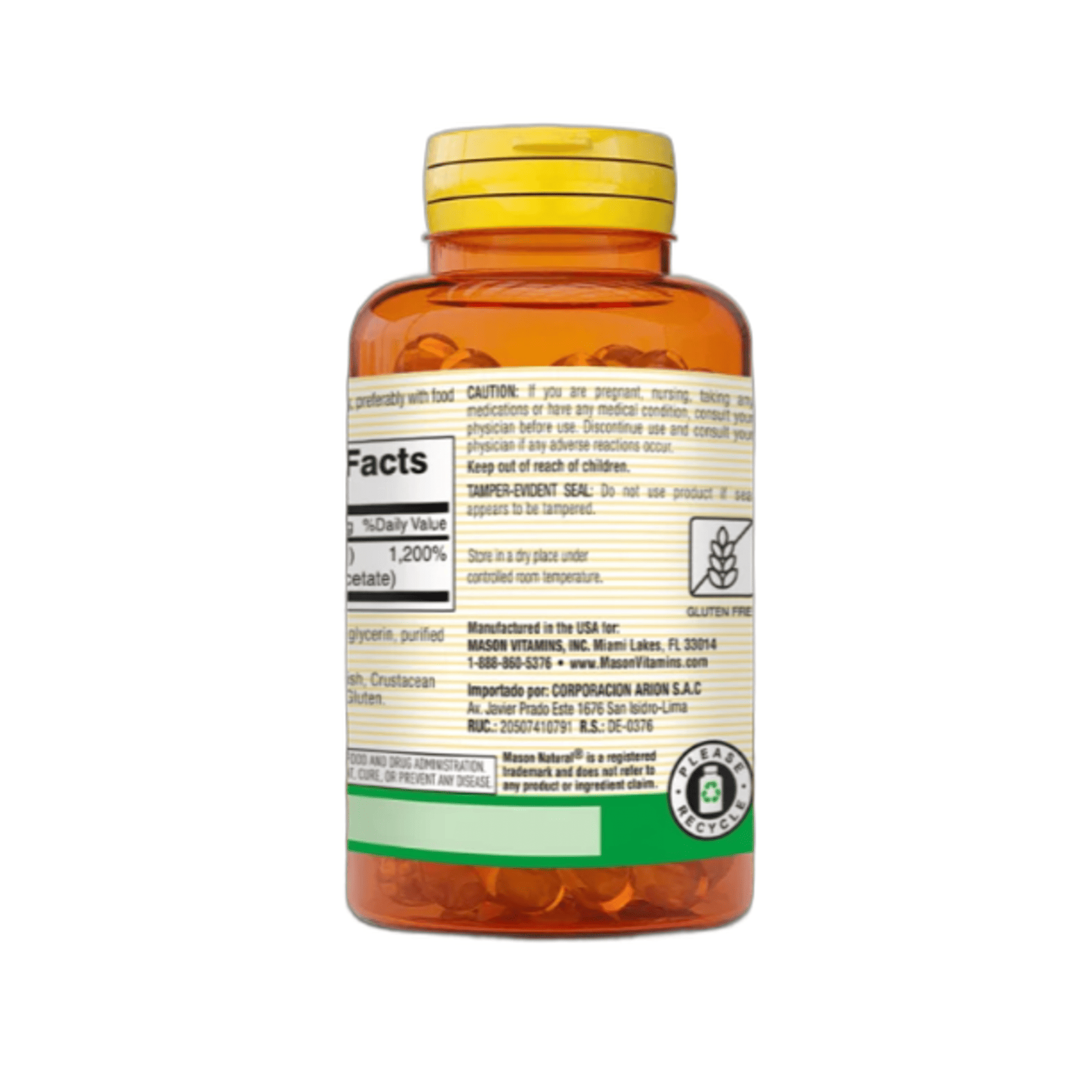 VITAMINA E 400 UI - fco x 30 softgel. - MASON - VENTA LIBRE - PROMOCION 4