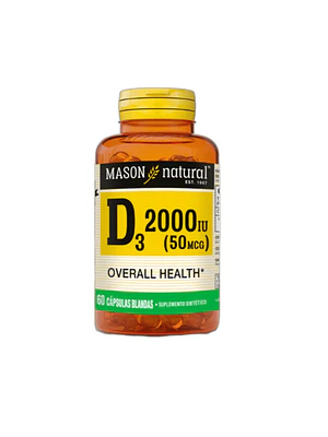 VITAMINA D3 2000 UI * 50mcg - fco x 60 softgel. - MASON - VENTA LIBRE - PROMOCION